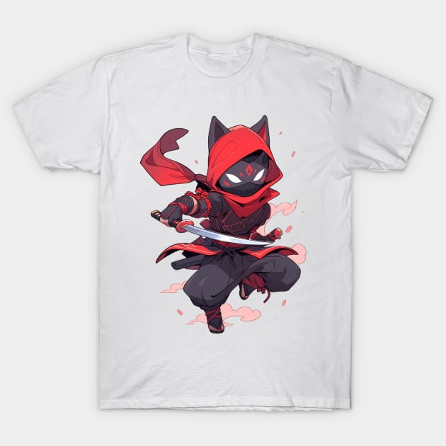 Ninja Shinobi Cat Hero T-Shirt by SundayDonuts